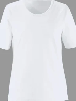 T-shirts à encolure ronde en pur coton basiques intemporels