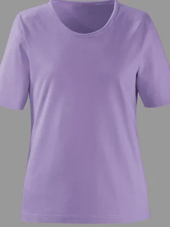T-shirts à encolure ronde en pur coton basiques intemporels