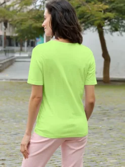 T-shirts à encolure ronde en pur coton basiques intemporels