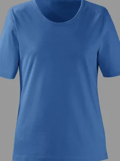 T-shirts à encolure ronde en pur coton basiques intemporels