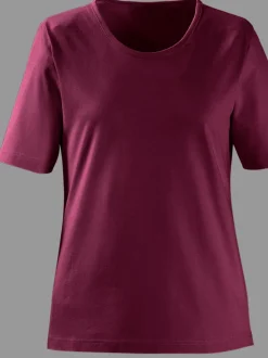 T-shirts à encolure ronde en pur coton basiques intemporels