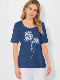 T-shirts en coton à motifs de pissenlits avec emmanchures courtes