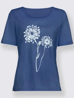 T-shirts en coton à motifs de pissenlits avec emmanchures courtes