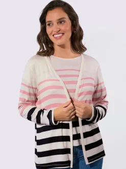 T-shirts et veste légers à rayures sportives assorties
