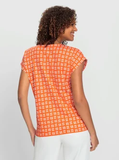 T-shirts imprimés mancherons décontractés en pur coton