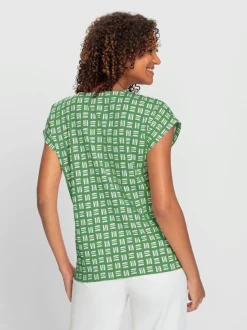 T-shirts imprimés mancherons décontractés en pur coton