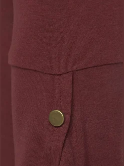 T-shirts à manches 3/4 avec boutonnières et coupe décontractée