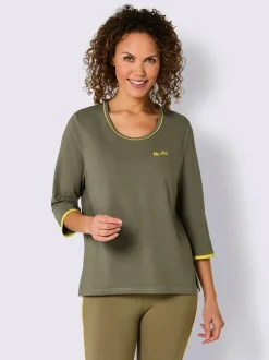 T-shirts manches 3/4 avec broderie feel good