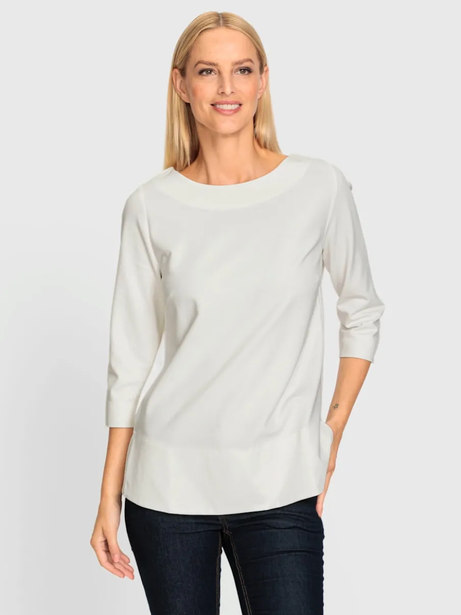 T-shirts à manches 3/4 avec plis creux au dos