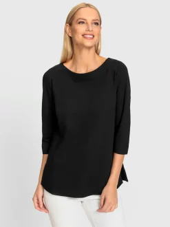 T-shirts à manches 3/4 avec plis creux au dos