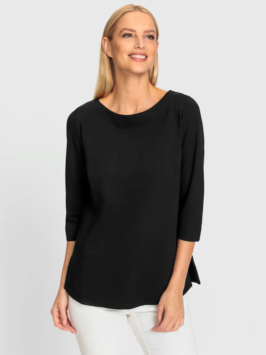 T-shirts à manches 3/4 avec plis creux au dos