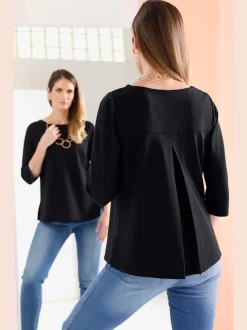 T-shirts à manches 3/4 avec plis creux au dos