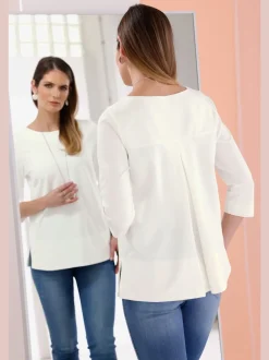 T-shirts à manches 3/4 avec plis creux au dos