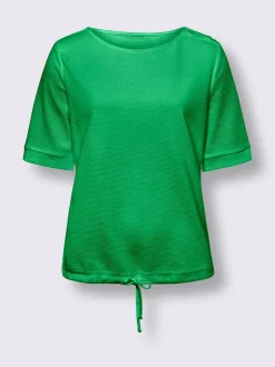 T-shirts manches courtes avec encolure ronde et bouton