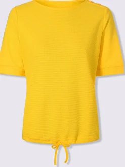 T-shirts manches courtes avec encolure ronde et bouton