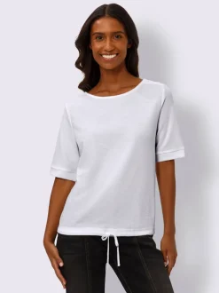 T-shirts manches courtes avec encolure ronde et bouton