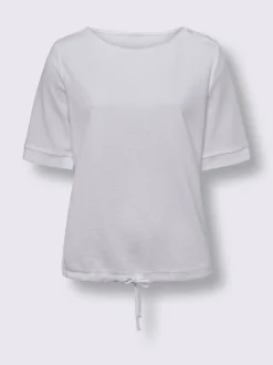 T-shirts manches courtes avec encolure ronde et bouton