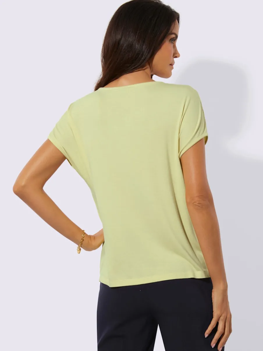 T-shirts à manches courtes avec dentelle et ourlet droit