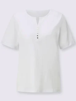 T-shirts à manches courtes avec col en V et rivets