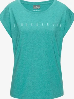 T-shirts à manches courtes avec logo brillant encolure ronde