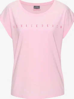 T-shirts à manches courtes avec logo brillant encolure ronde