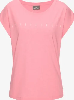T-shirts à manches courtes avec logo brillant encolure ronde
