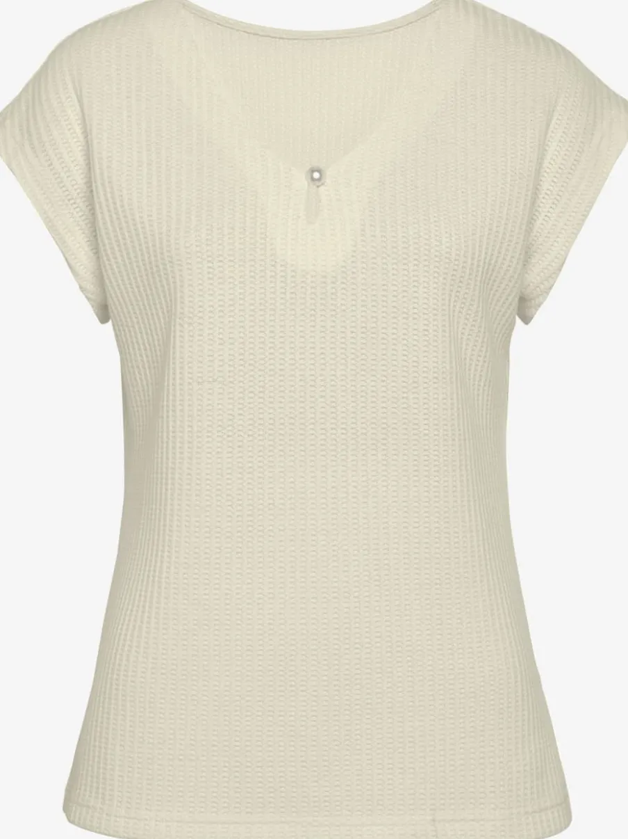 T-shirts à manches courtes avec encolure en V décorative