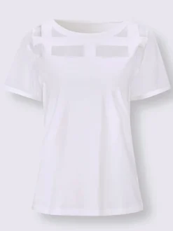 T-shirts à manches courtes avec empiècements en maille raffinés