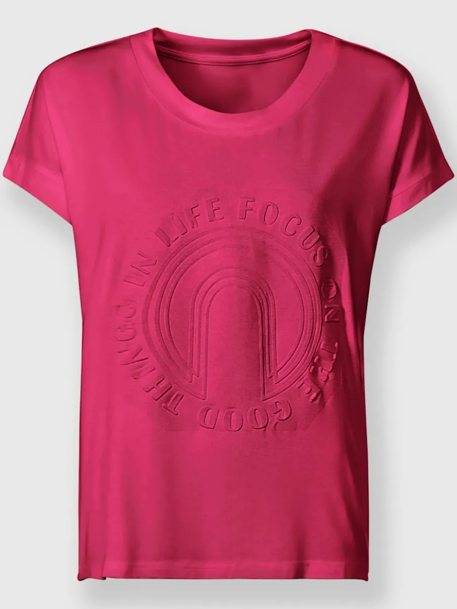 T-shirts à manches courtes avec imprimé 3D encolure ronde