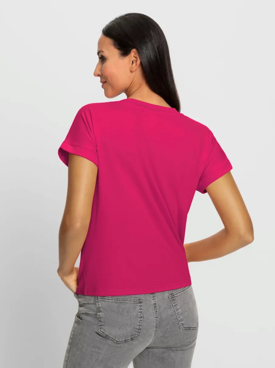 T-shirts à manches courtes avec imprimé 3D encolure ronde