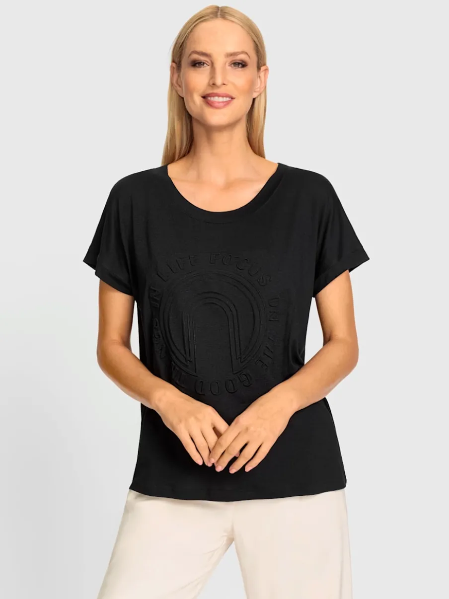 T-shirts à manches courtes avec imprimé 3D encolure ronde