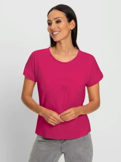 T-shirts à manches courtes avec imprimé 3D encolure ronde
