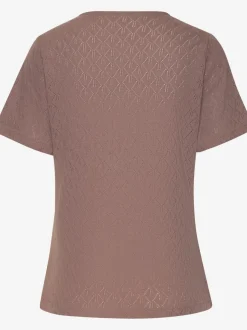 T-shirts à manches courtes en tricot fin ajouré