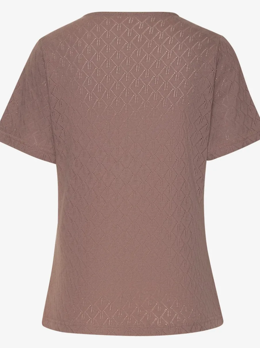 T-shirts à manches courtes en tricot fin ajouré