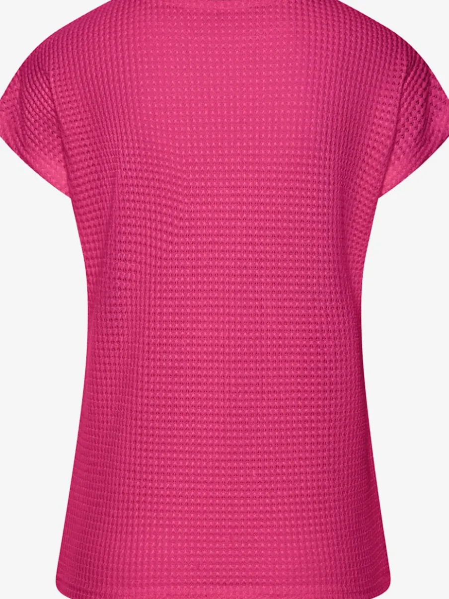 T-shirts à manches courtes en tricot gaufré léger