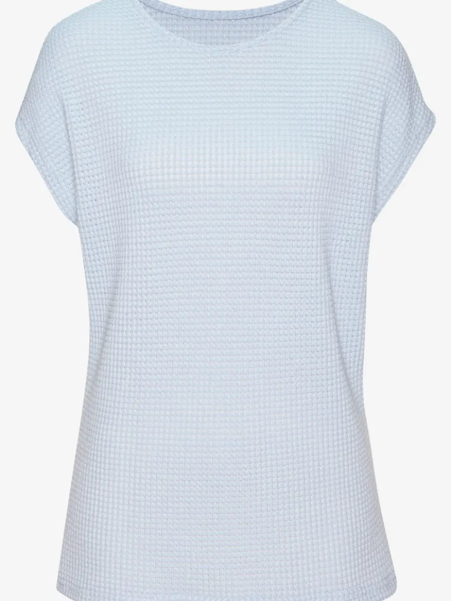 T-shirts à manches courtes en tricot gaufré léger