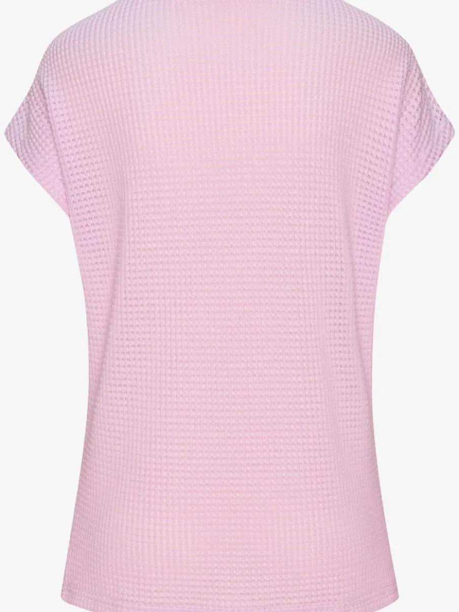 T-shirts à manches courtes en tricot gaufré léger