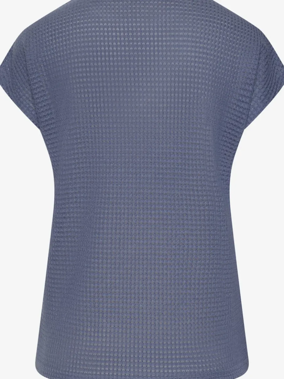 T-shirts à manches courtes en tricot gaufré léger