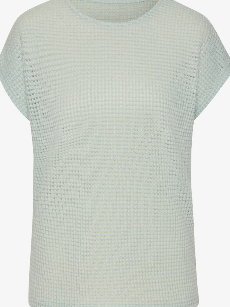 T-shirts à manches courtes en tricot gaufré léger
