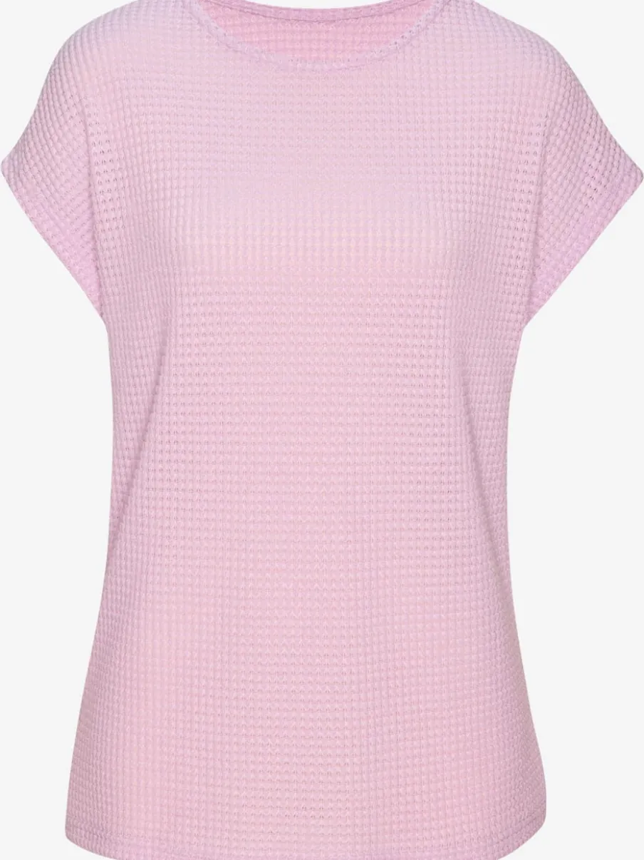 T-shirts à manches courtes en tricot gaufré léger
