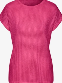 T-shirts à manches courtes en tricot gaufré léger