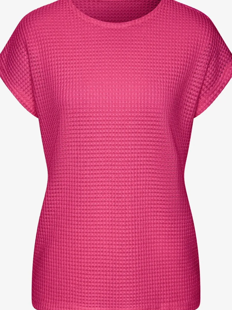 T-shirts à manches courtes en tricot gaufré léger