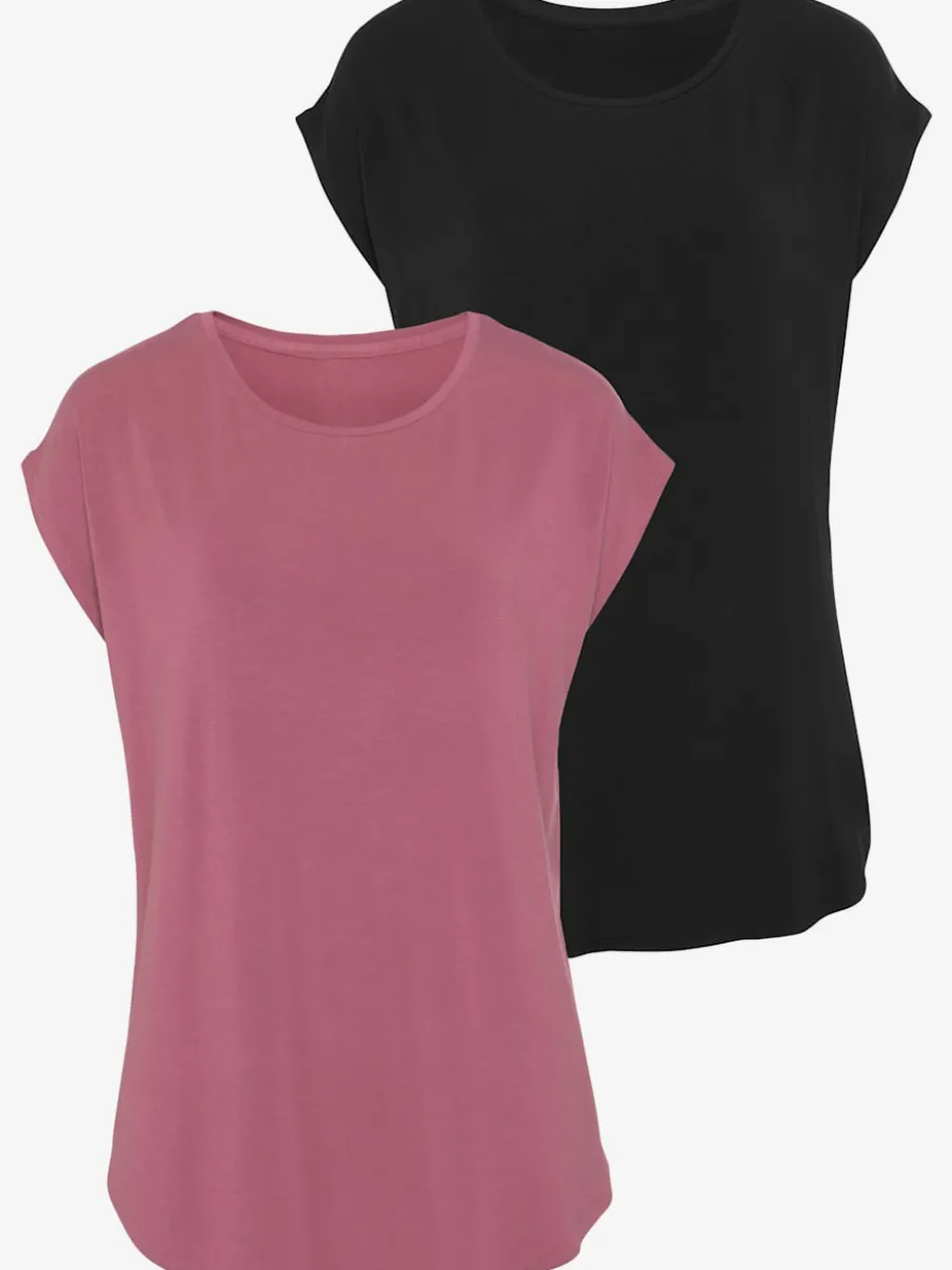 T-shirts à manches courtes en viscose douce et fluide