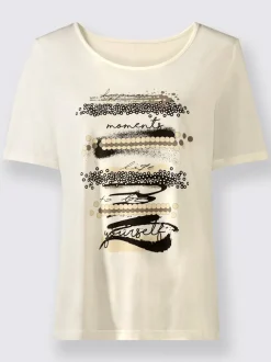 T-shirts à manches courtes imprimés avec détails brillants
