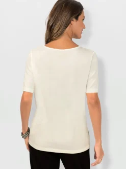 T-shirts à manches courtes imprimés avec détails brillants