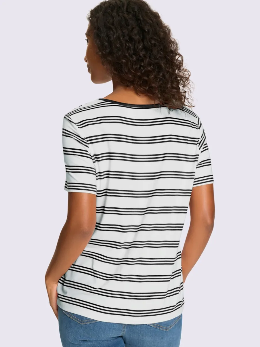 T-shirts à manches courtes rayés en viscose douce