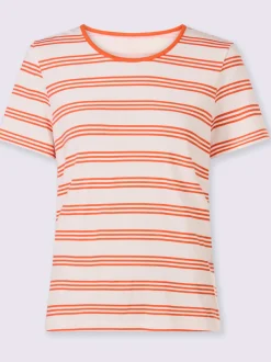 T-shirts à manches courtes rayés en viscose douce