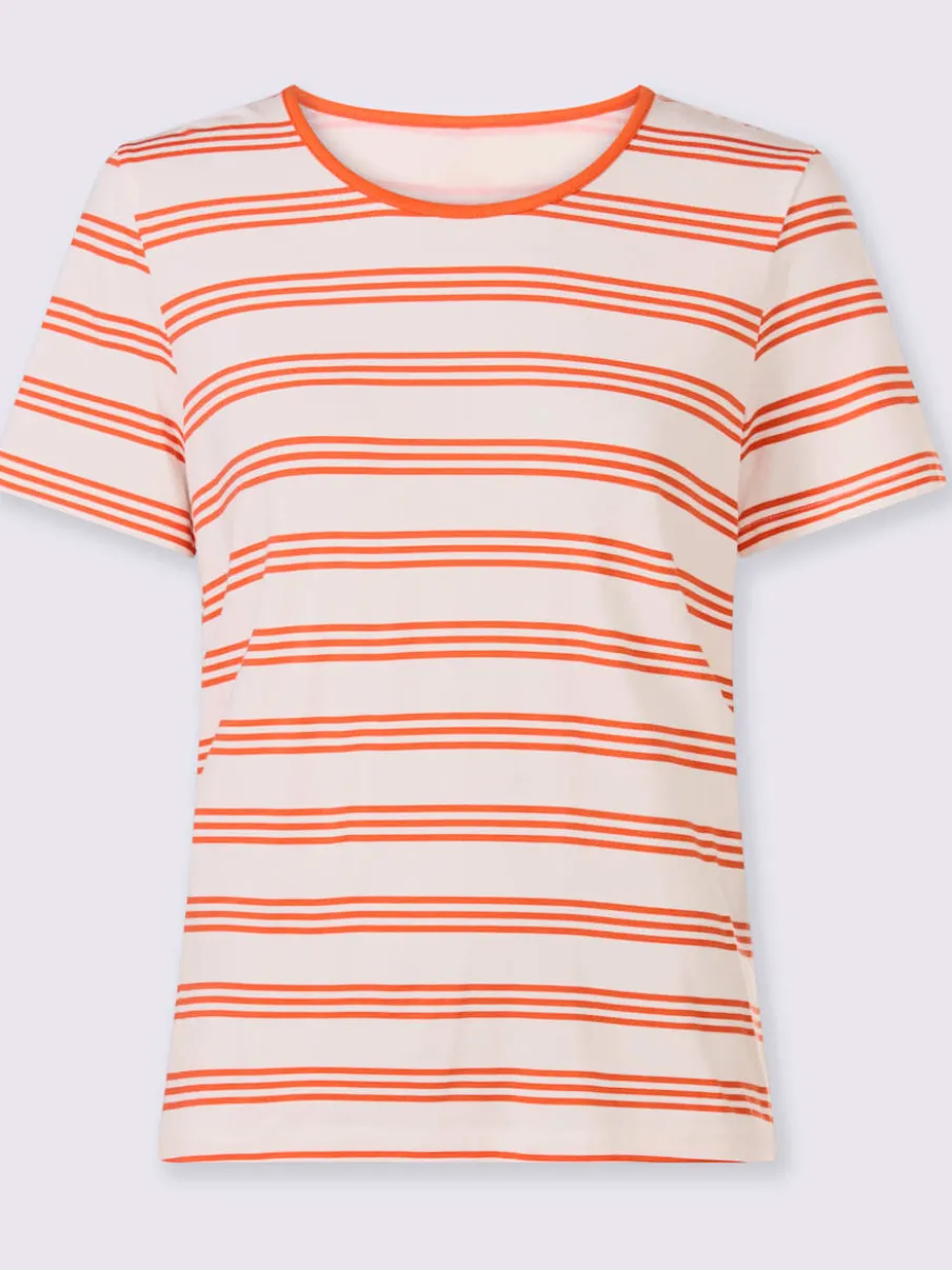 T-shirts à manches courtes rayés en viscose douce