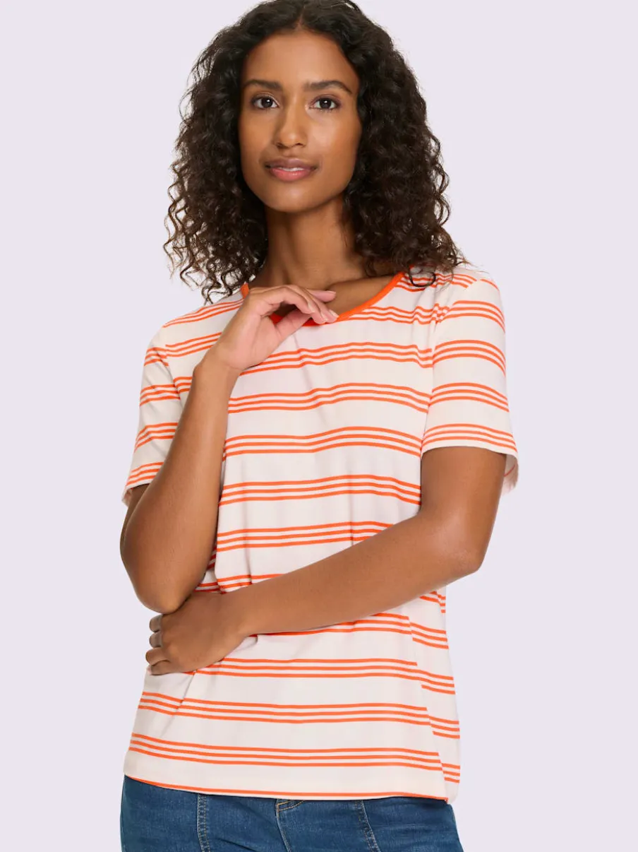 T-shirts à manches courtes rayés en viscose douce