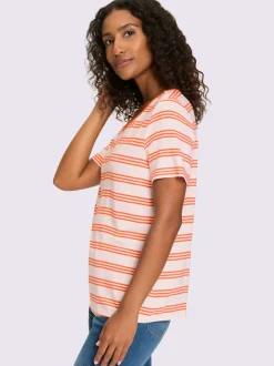 T-shirts à manches courtes rayés en viscose douce